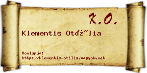 Klementis Otília névjegykártya